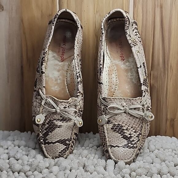 MARC JOSEPH  LEATHER SNAKEPRINT DRIVING LOAFERS MADE IN BRAZIL WOMAN\'S SIZE 6.5 main image 11